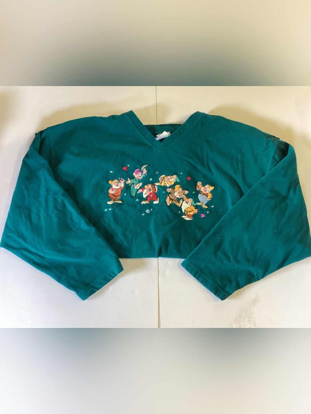 Vintage The Disney Store Snow White And The Seven Dwarf Dark Teal Sweater